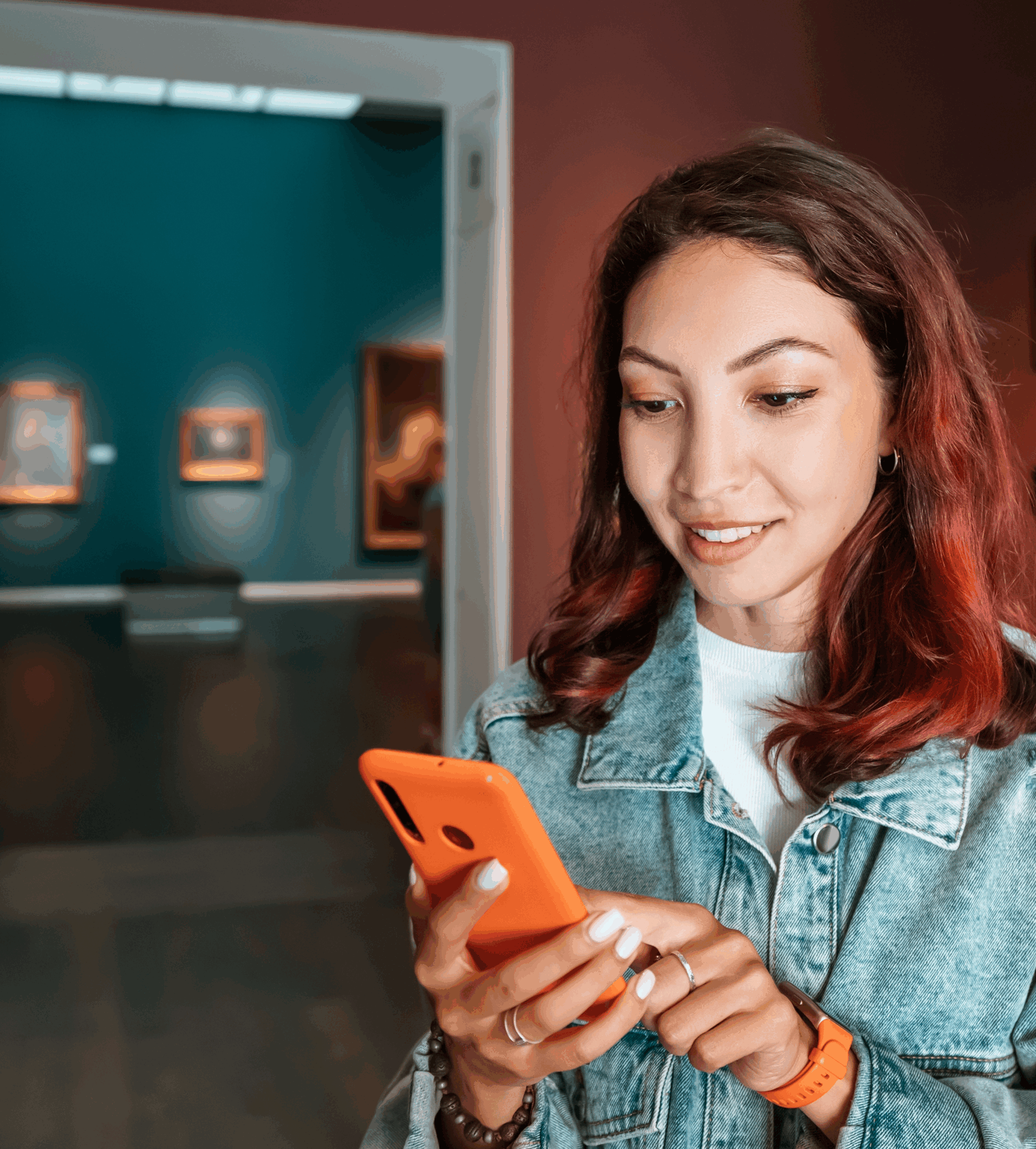 ArtMuseum_Girl_Phone_Orange_Stock_CROPPED
